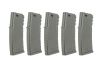 Set of 5 polymer mid-cap 120 ball magazines Specna Arms Olive