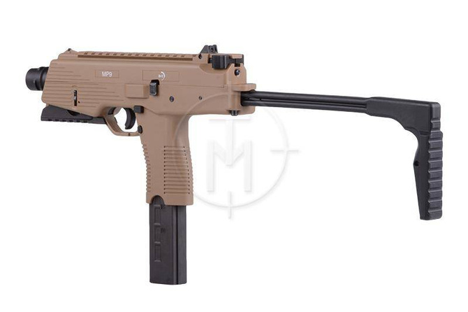 Replika pistoletu maszynowego MP9 A3 - tan - ASG