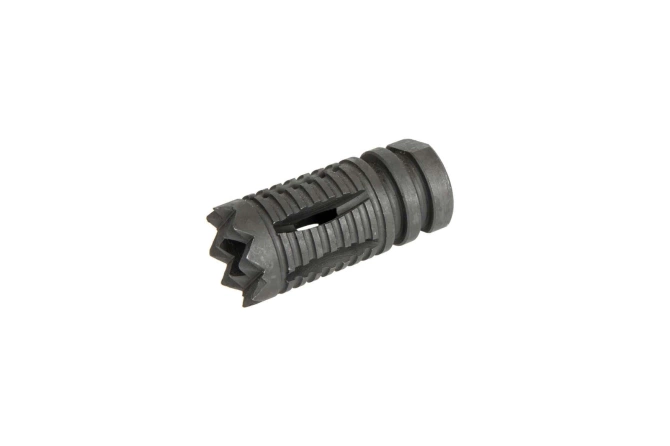Stalowy tłumik płomienia do replik M4/M16 - 14mm CW/CCW