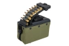 A&amp;K electric box magazine for 2,000 rounds for M249 type replicas with imitation ammunition Olive