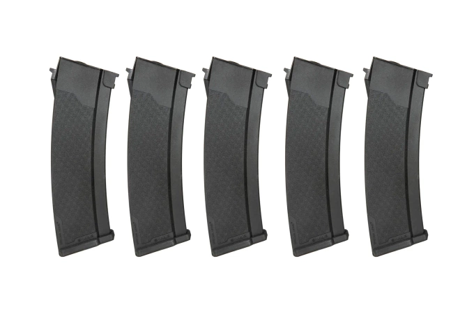 Set of 5 S-Mag Mid-cap magazines for 175 rounds for the J series - Black