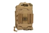 Tactical tear-off first aid kit with Velcro Wosport Coyote Brown