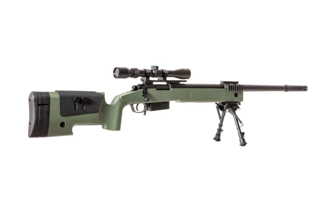 SA-S03 CORE™ Sniper Rifle Replica with Scope and Bipod - Olive Drab