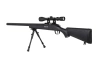 Specna Arms SA-S12 sniper airsoft rifle with scope and bipod Black