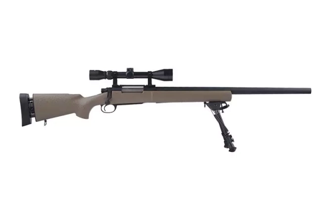 SW-04 Sniper Rifle Replica with scope and bipod (Upgraded) - tan