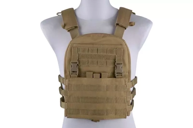 Plate Carrier w/ Removable Panel Tactical Vest - Tan