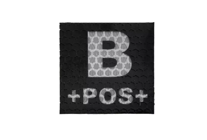 IR patch – B POS BLOOD TYPE