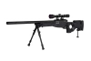 Specna Arms SA-S14 sniper airsoft rifle with scope and bipod Black