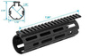 Front AR15 Super Slim M-LOK® Drop-in Carbine Length - czarny