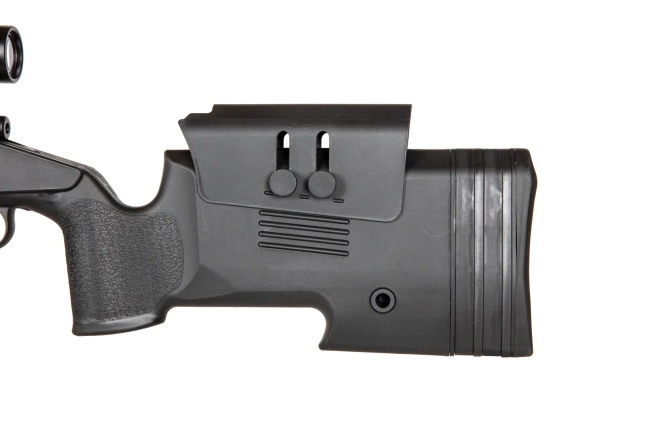 Replika karabinu wyborowego SA-S02 CORE™ High Velocity z lunetą i dwójnogiem - Czarna