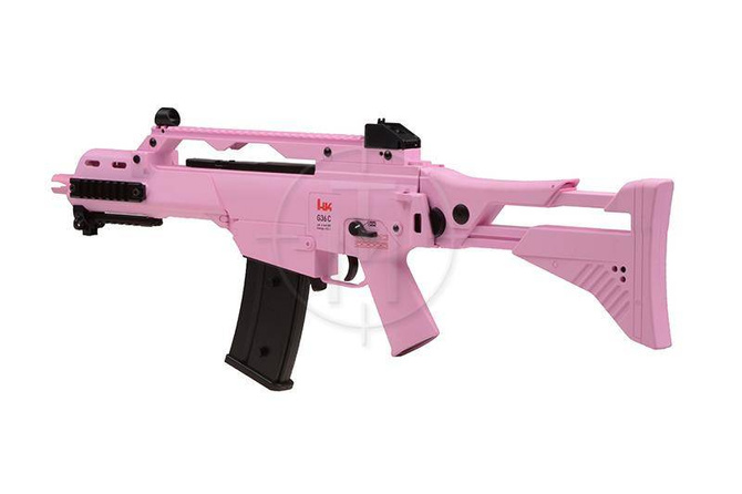 Replika karabinka H&K G36C IDZ F-AEG - różowy