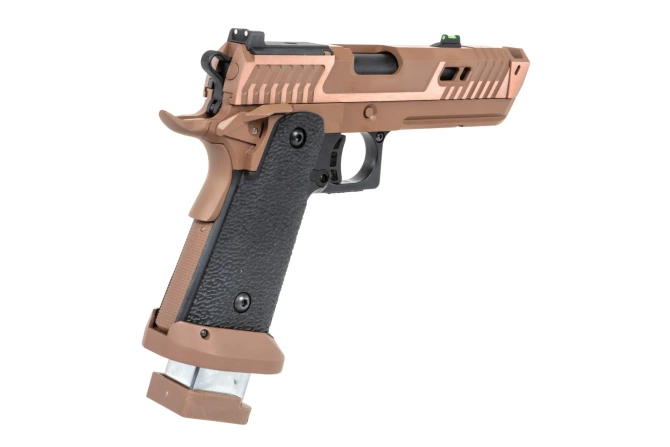 airsoft SRC Sahara Viper DUAL POWER pistol with transport case and CO2 magazine Flat Dark Earth