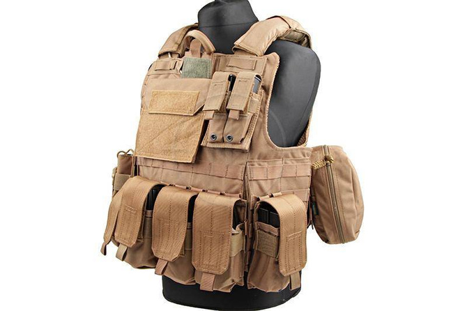 Kamizelka typu CIRAS Maritime z kompletem ładownic - coyote brown