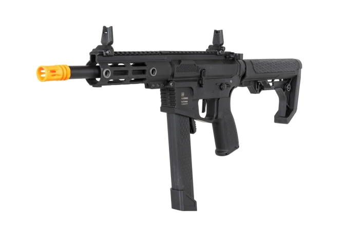 airsoft Specna Arms SA-FX01 FLEX™ HAL ETU machine gun Black with orange discharge device