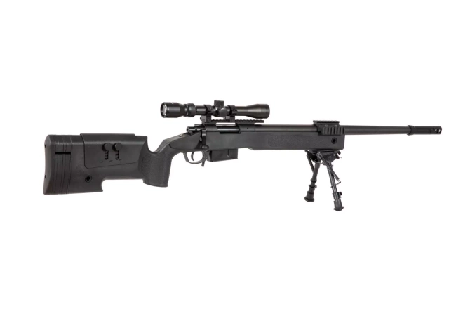SA-S03 CORE™ High Velocity Sniper Rifle Replica with Scope and Bipod - black