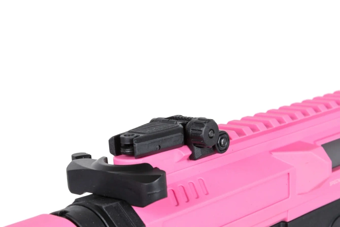 airsoft Specna Arms SA-FX02 FLEX™ HAL ETU Pink machine pistol with orange discharge device