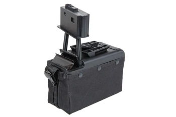 A&K electric box magazine for 2,000 rounds for M249 type replicas Black