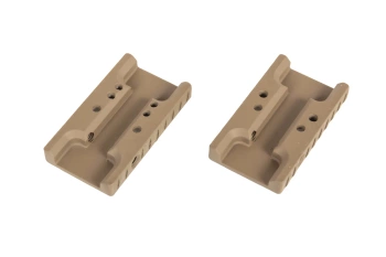Cybergun Canik TP9 mounting plates with FDE reload handle