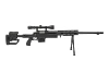 MB4411D sniper rifle replica with scope and bipod - black