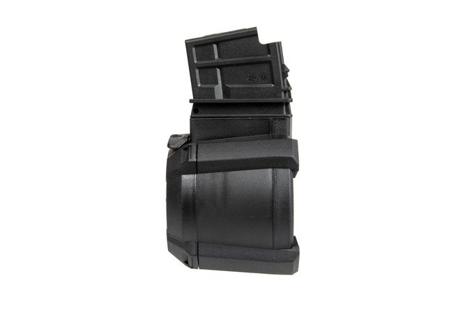 Elektryczny magazynek bębnowy 1200 kulek do replik G36 (sound control) - czarny