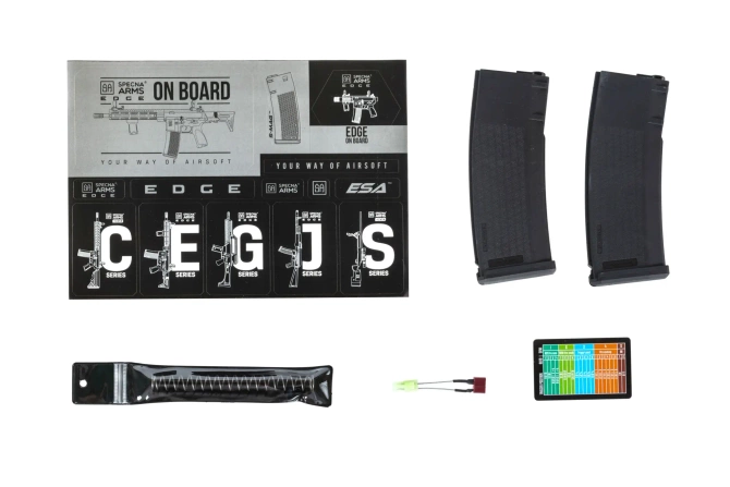 Specna Arms RRA SA-E24 HAL ETU™ airsoft Carbine Black with orange discharge device