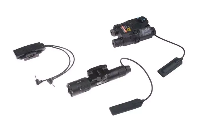 Zestaw oświetlenia taktycznego EX 418 combat kit - czarny