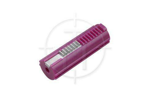 Polycarbonate piston with seven steel teeth