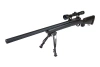 SW-04J Army sniper rifle replica (with scope and bipod) - black