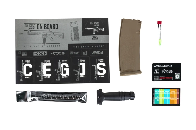 Karabinek ASG Specna Arms Daniel Defense® SA-C19 CORE™ HAL ETU™ 0.5J Chaos Bronze