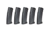 Set of 5 mid-cap, 140-pellet magazines for AMB Mutant airsoft rifles - black