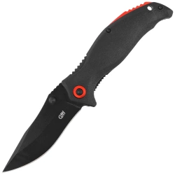 Nóż składany Herbertz CJH Black Fiberglass, Red HW, Black 420