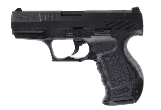Spring-loaded replica of the Walther P99 pistol