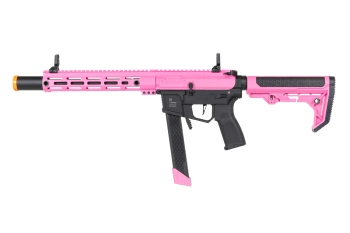 airsoft Specna Arms SA-FX02 FLEX™ HAL ETU Pink machine pistol with orange discharge device