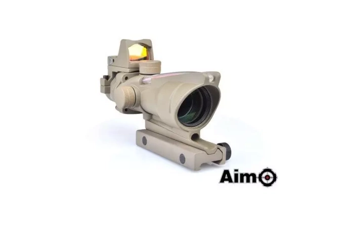 4X32C ACOG (Fibre Optics Illumination + RMR Sight) Replica - Tan