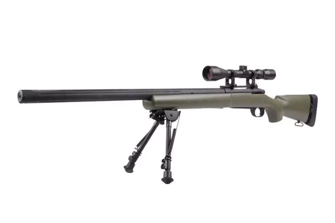 SW-04J Army sniper rifle replica (with scope and bipod) - olive