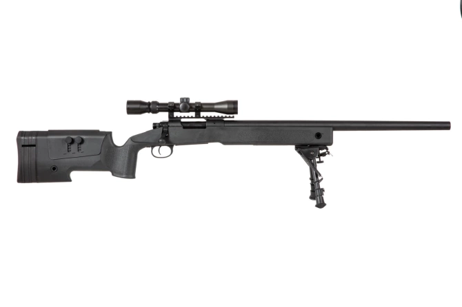 SA-S02 CORE™ Sniper Rifle Replica with Scope and Bipod - Black