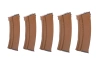 150rd mid-cap 5 magazine set for AK74 type replicas - brown