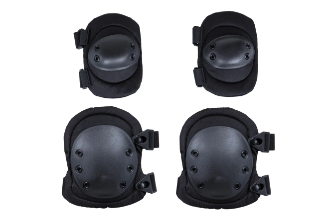 Wosport PA-07 knee and elbow protector set Black
