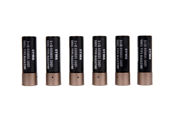 Zestaw 6 magazynków shells na 30 kulek do replik M870