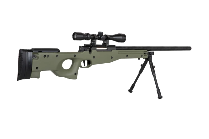 Specna Arms SA-S11 sniper airsoft rifle with scope and bipod Olive