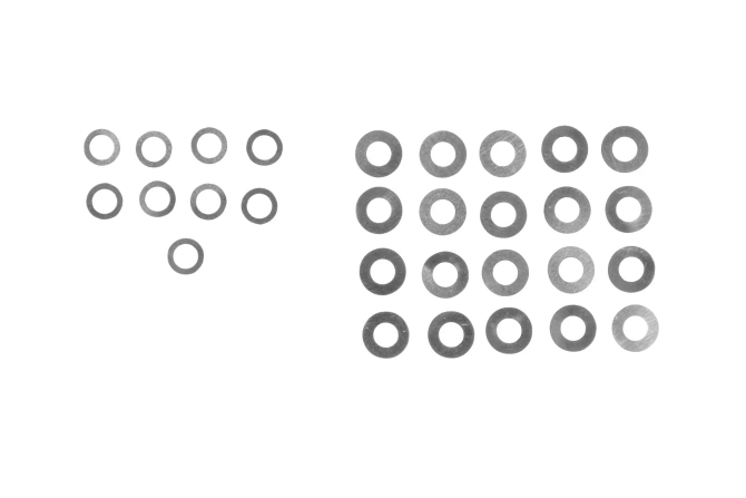 Zestaw podkładek Retro Arms 0,05 mm - fi 4 mm 25 szt.