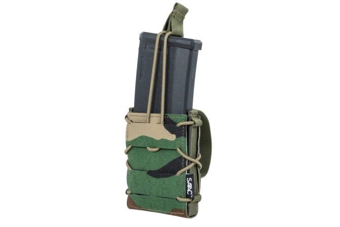 Pojedyncza ładownica typu Open Specna Arms Tactical na magazynki karabinowe Woodland