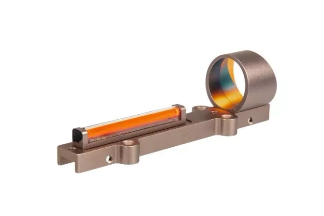 1X28 Fiber Red Circle Sight Replica for shotguns - Dark Earth