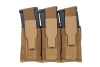 Triple magazine pouch with flap Wosport Coyote Brown