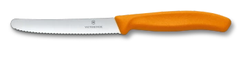 Swiss Classic, nóż, ostrze ząbkowane,11 cm, pomarańczowy - Victorinox