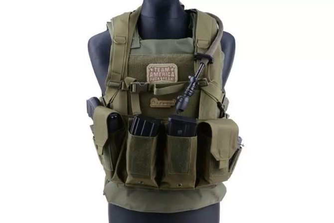 Kamizelka taktyczna typu Chest Rig - oliwkowa