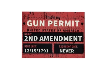 Prostokątny Magnes - GUN PERMIT