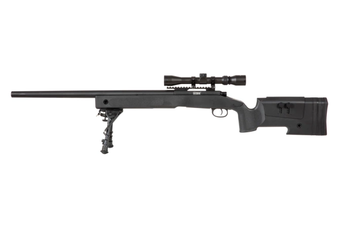SA-S02 CORE™ Sniper Rifle Replica with Scope and Bipod - Black