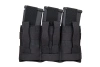 Triple magazine loader with flap Wosport Black
