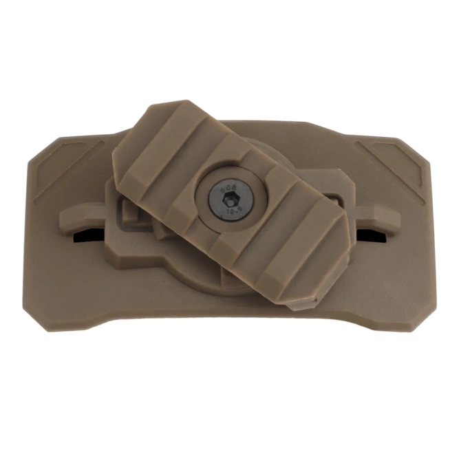 Universal flashlight mount for Wosport Tan helmet